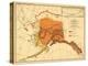 Alaska - Bear Population State Map-Lantern Press-Stretched Canvas
