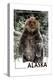 Alaska - Bear Standing in Snow-Lantern Press-Stretched Canvas