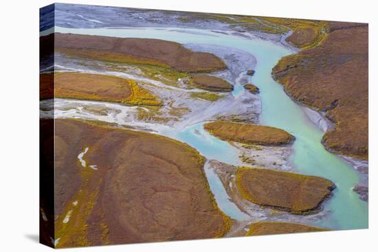 Alaska, Brooks Range, Arctic National Wildlife Refuge. Aerial of Ivishak River.-Jaynes Gallery-Premier Image Canvas