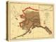 Alaska - Fox Population State Map-Lantern Press-Stretched Canvas