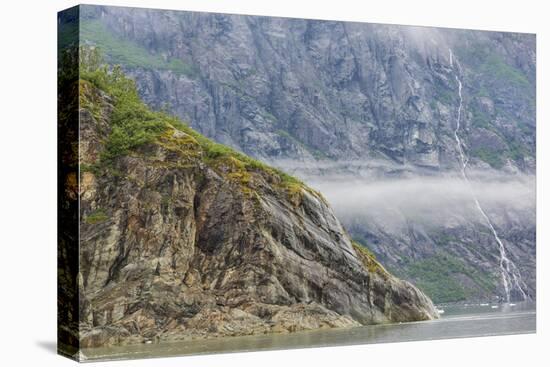 Alaska, Glacier Bay National Park. Waterfall Cascades Down Steep Cliff-Jaynes Gallery-Premier Image Canvas