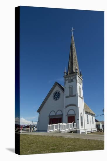 Alaska, Nome. Downtown Nome, Anvil City Square and Old St. Joseph's Hall-Cindy Miller Hopkins-Premier Image Canvas