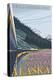 Alaska Railroad Scene, Denali National Park, Alaska-Lantern Press-Stretched Canvas
