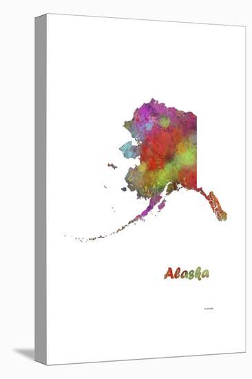 Alaska State Map 1-Marlene Watson-Premier Image Canvas