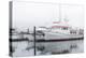 Alaska, Valdez. Two fishing boat in a foggy marina.-Janet Muir-Premier Image Canvas
