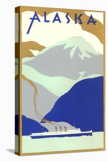 Alaskan Scene, Poster Style-null-Stretched Canvas