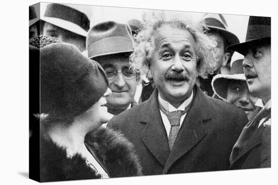 Albert Einstein (1879-1955) Physician Author of the Relative Theory and His 2nd Wife Elsa Lowenthal-null-Stretched Canvas