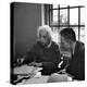 Albert Einstein, in Discussion with Robert Oppenheimer in Office Institute for Advanced Study-Alfred Eisenstaedt-Premier Image Canvas