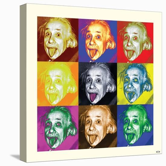 Albert Einstein-Pop Art-null-Stretched Canvas