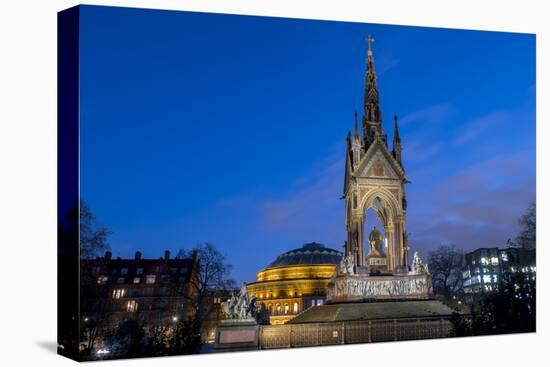 Albert Memorial and Albert Hall at dusk, Kensington, London, England, United Kingdom, Europe-Charles Bowman-Premier Image Canvas