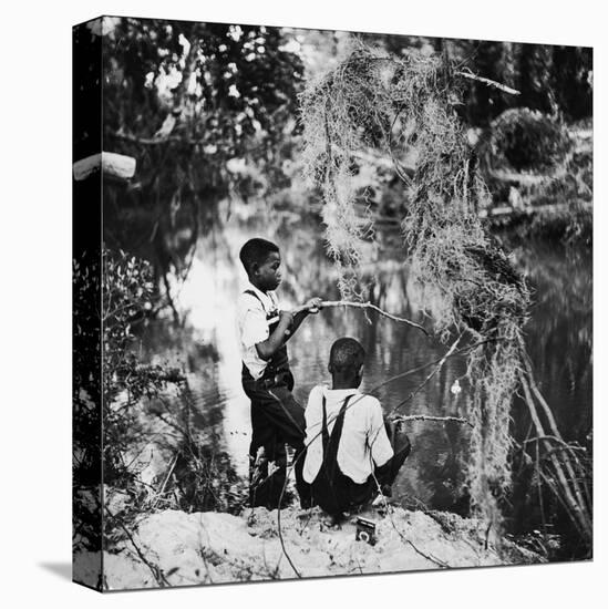 Albert Thornton's Grandson's Fishing-Gordon Parks-Premier Image Canvas