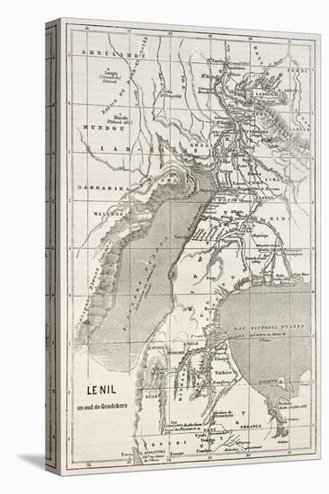 Alberta And Victoria Lakes Region Old Map, Nil River South Of Gondokoro-marzolino-Stretched Canvas