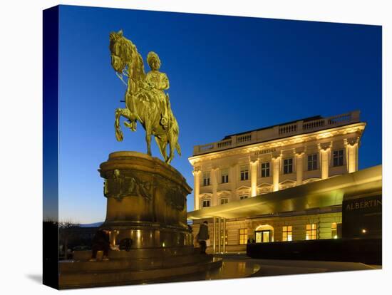 Albertina in the Palace Archduke Albrecht in Vienna with the Equestrian Monument, Vienna-Volker Preusser-Premier Image Canvas