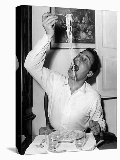 Alberto Sordi Eating Spaghetti-null-Premier Image Canvas