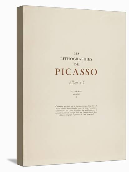 Album n°6, page de garde d'un ensemble d'états imprimés des lithographies de Picasso-null-Premier Image Canvas