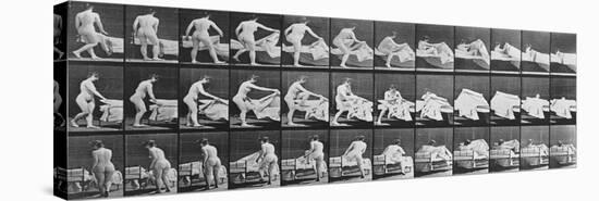 Album sur la décomposition du mouvement:Animal Locomotion: femme nue se couchant-Eadweard Muybridge-Premier Image Canvas