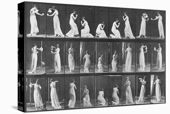 Album sur la décomposition du mouvement:Animal Locomotion: femme versant de l'eau-Eadweard Muybridge-Premier Image Canvas