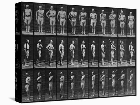 Album sur la décomposition du mouvement : Animal Locomotion : homme au fusil-Eadweard Muybridge-Premier Image Canvas