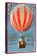 Albuquerque, New Mexico - Hot Air Balloon Tours - Vintage Sign-Lantern Press-Stretched Canvas