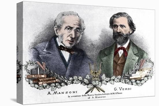 Alessandro Manzoni and Giuseppe Verdi on the occasion of the Messa da Requiem-Italian School-Premier Image Canvas