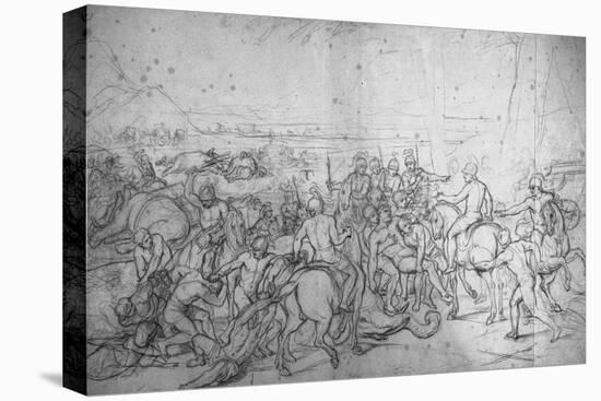 Alexandre et Porus ou La Défaite de Porus-Charles Le Brun-Premier Image Canvas