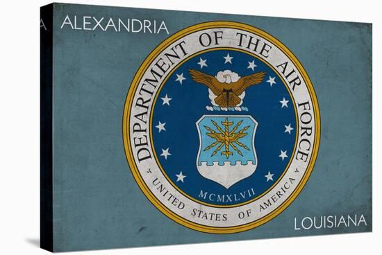 Alexandria, Louisiana - Department of the Air Force - Military - Insignia-Lantern Press-Stretched Canvas