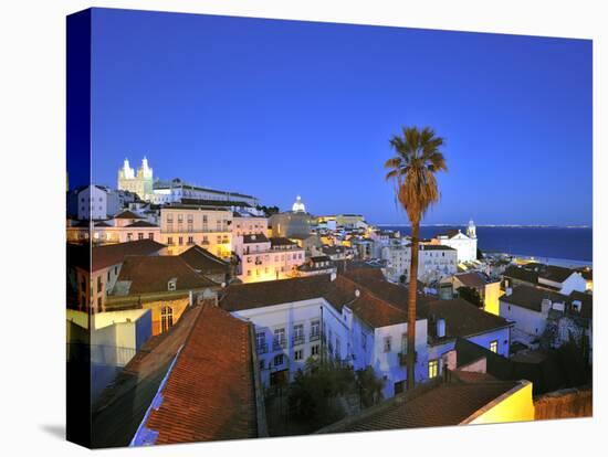 Alfama at Dusk, Seen from the Portas Do Sol Belvedere, Lisbon, Portugal-Mauricio Abreu-Premier Image Canvas