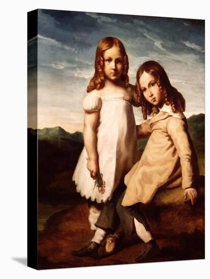 Alfred Dedreux (1810-60) as a Child with His Sister, Elisabeth, 1816-17-Theodore Gericault-Premier Image Canvas