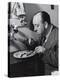 Alfred Hitchcock Eating Lamb Chops-John Florea-Premier Image Canvas