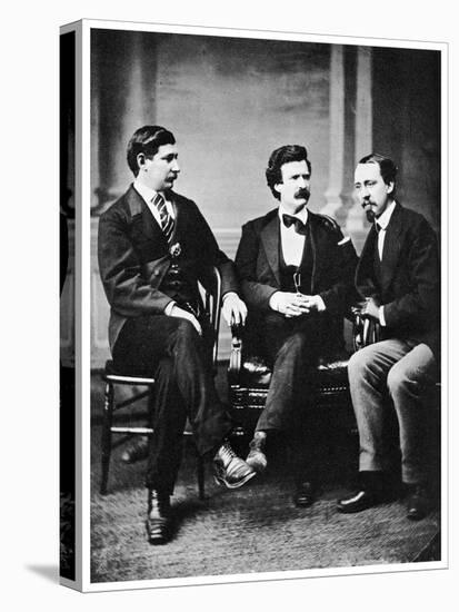 Alfred Townsend, Mark Twain and David Gray, 1871-MATHEW B BRADY-Premier Image Canvas