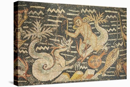Algeria, Djemila, Detail of Boy Riding a Dolphin in Mosaic Work Depicting Venus at Her Toilet-null-Premier Image Canvas
