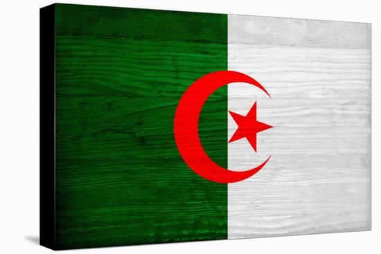 Algeria Flag Design with Wood Patterning - Flags of the World Series-Philippe Hugonnard-Stretched Canvas