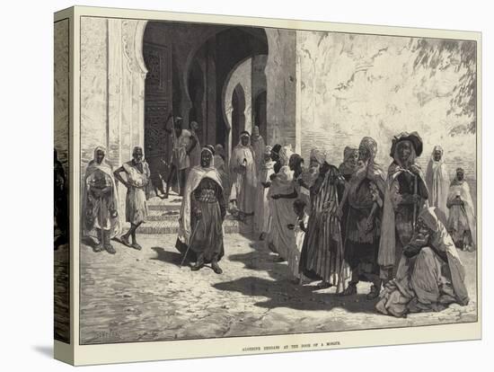 Algerine Beggars at the Door of a Mosque-Charles Auguste Loye-Premier Image Canvas