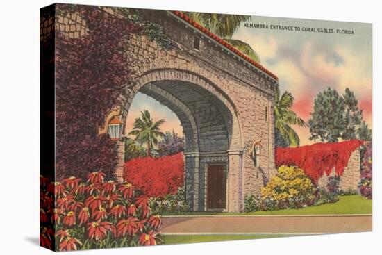 Alhambra Entrance, Coral Gables, Florida-null-Stretched Canvas