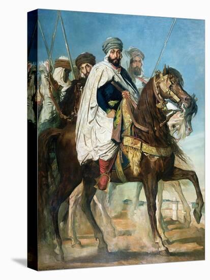 Ali Ben Ahmed, the Last Caliph of Constantine, with His Entourage Outside Constantine, 1845-Théodore Chasseriau-Premier Image Canvas