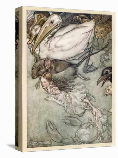 Alice and Pool of Tears-Arthur Rackham-Premier Image Canvas