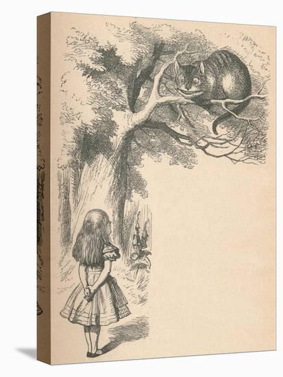 'Alice and the Cheshire Cat', 1889-John Tenniel-Premier Image Canvas