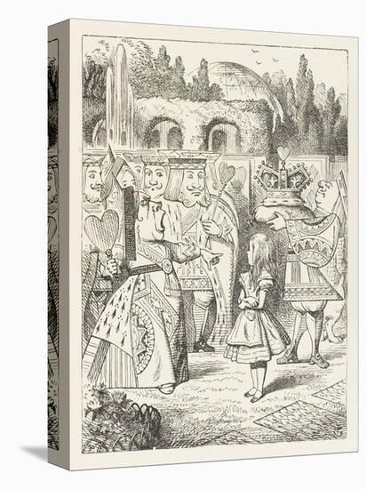 Alice and the Queen of Hearts "Off with Her Head!"-John Tenniel-Premier Image Canvas