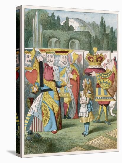 Alice and the Queen of Hearts: "Off with Her Head!"-John Tenniel-Stretched Canvas