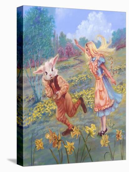 Alice and White Rabbit-Judy Mastrangelo-Premier Image Canvas