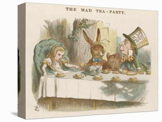 Alice at the Mad Hatter's Tea Party-John Tenniel-Premier Image Canvas