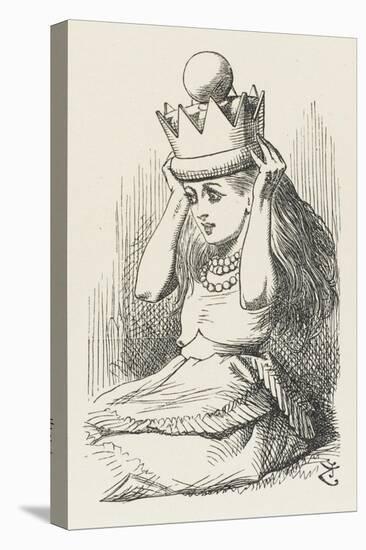 Alice Crowned as Queen Alice Puts on the Crown-John Tenniel-Premier Image Canvas
