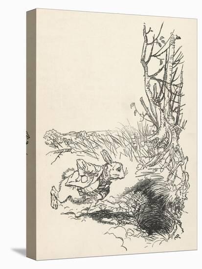 Alice: Down Rabbit-Hole-Arthur Rackham-Stretched Canvas