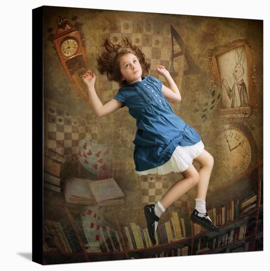 Alice falling down the Rabbit Hole-egal-Premier Image Canvas