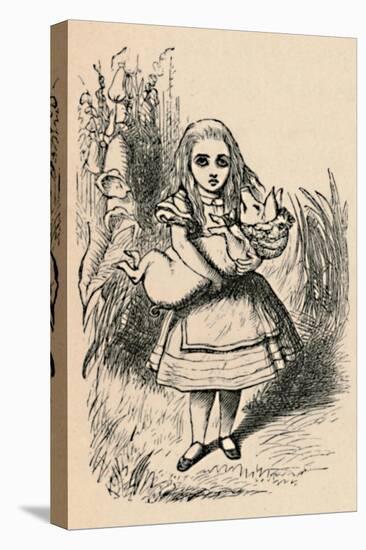 'Alice holding a pig in her arms', 1889-John Tenniel-Premier Image Canvas