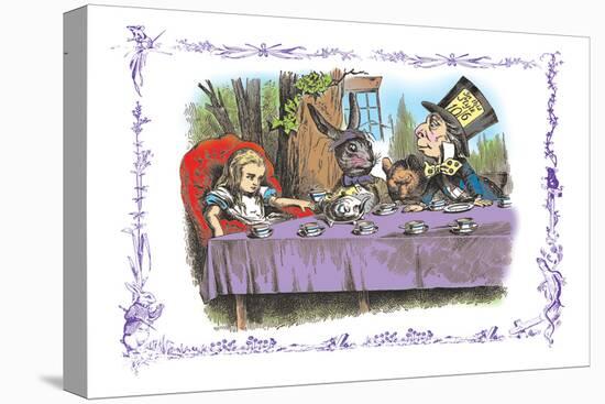 Alice in Wonderland: A Mad Tea Party-John Tenniel-Stretched Canvas