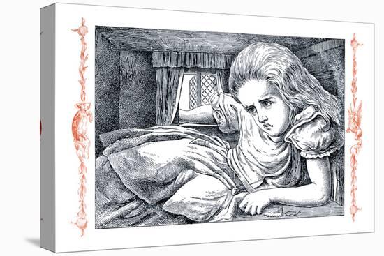 Alice in Wonderland: Alice Grows Large-John Tenniel-Stretched Canvas