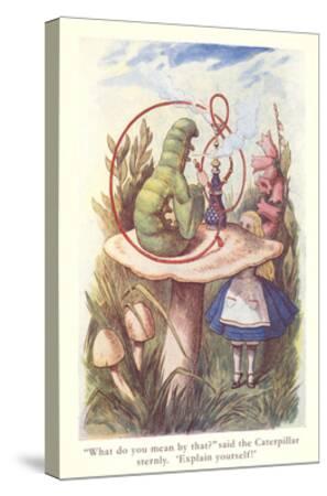 Alice In Wonderland Caterpillar On Mushroom Art Print Art Com