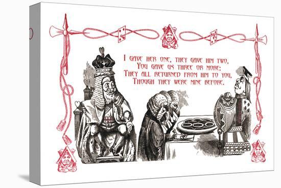 Alice in Wonderland: King and Tarts-John Tenniel-Stretched Canvas