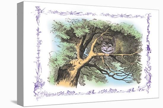 Alice in Wonderland: The Cheshire Cat-John Tenniel-Stretched Canvas